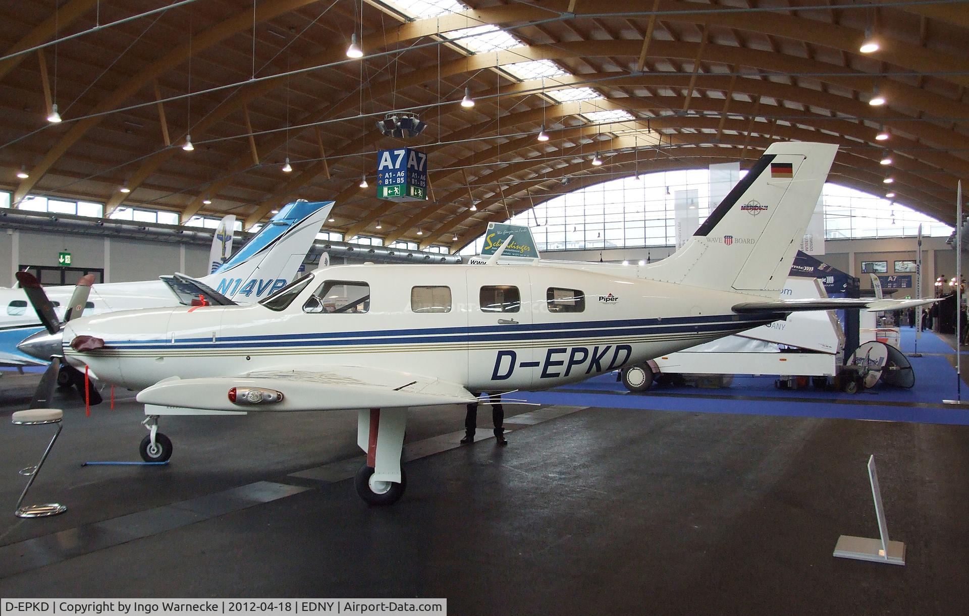 D-EPKD, Piper PA-46-500TP Malibu Meridian C/N 4697019, Piper PA-46-500TP Malibu Meridian at the AERO 2012, Friedrichshafen