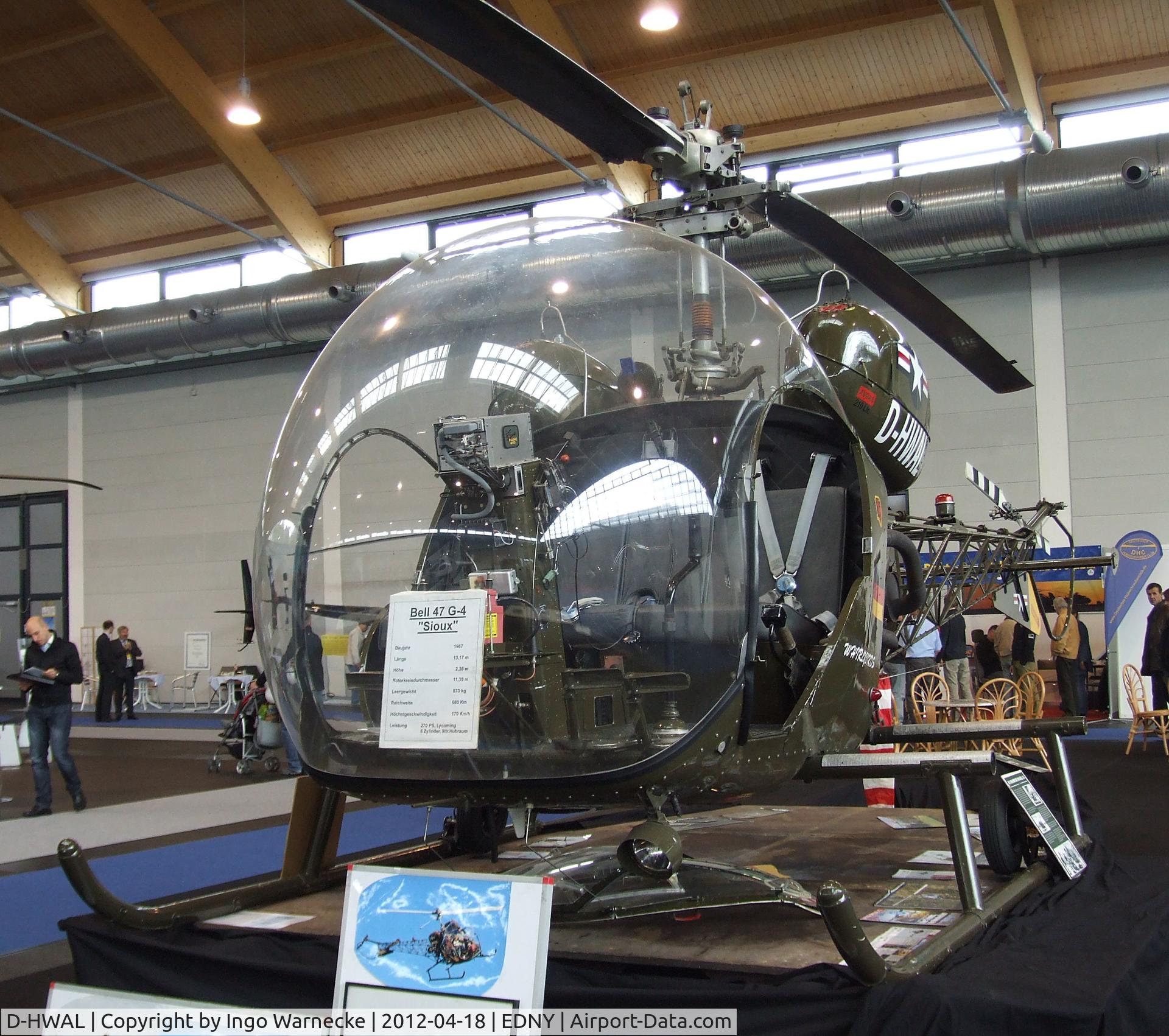 D-HWAL, Agusta AB-47G-4 C/N 2519, Agusta-Bell AB47G-4 at the AERO 2012, Friedrichshafen