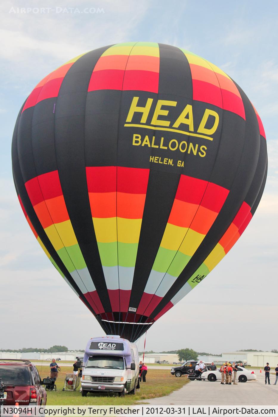 N3094H, 2002 Head Balloons AX7-77 C/N 310, The wind was too strong to allow the full inflation and mass take-off of the balloons at 2012 Sun n Fun