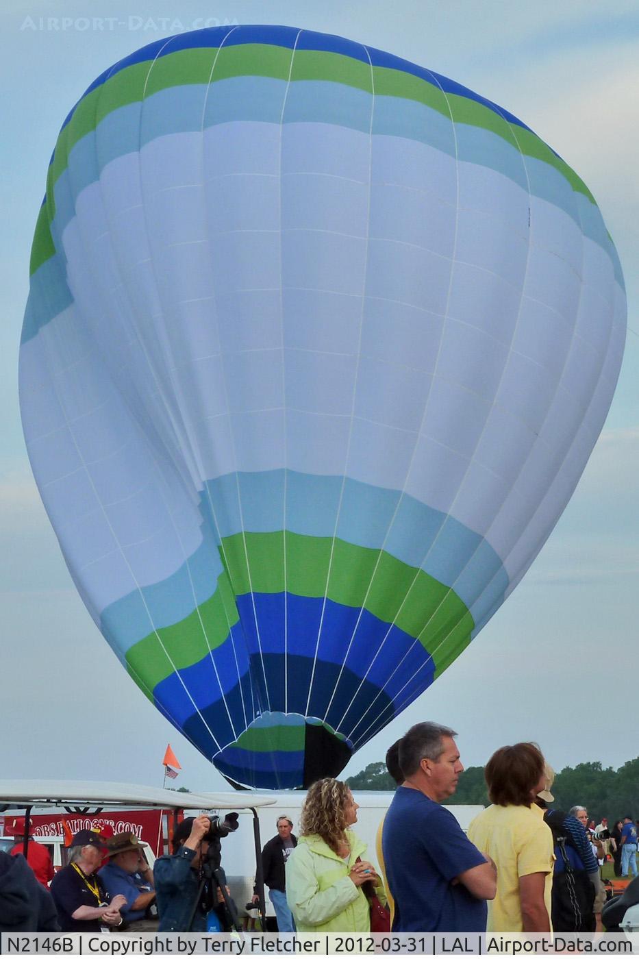 N2146B, Head Balloons AX8-105 C/N 379, The wind was too strong to allow the full inflation and mass take-off of the balloons at 2012 Sun n Fun