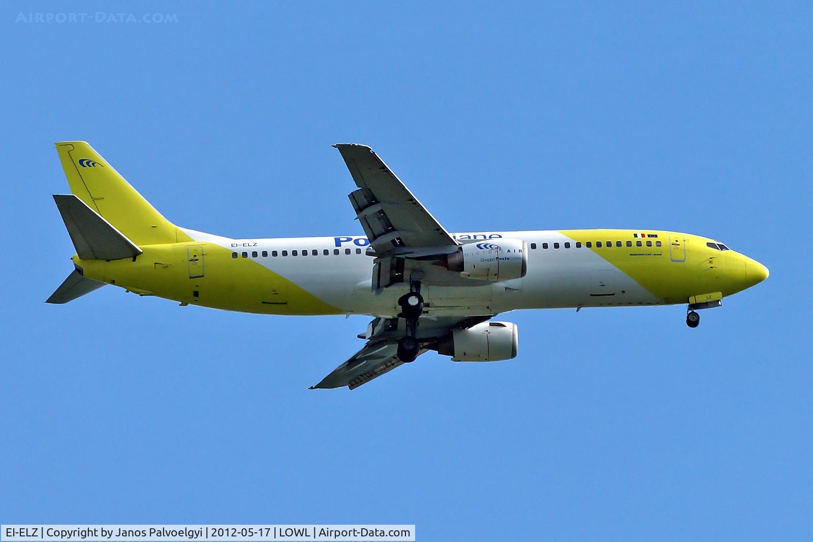 EI-ELZ, 1994 Boeing 737-4Q8 C/N 26308, Poste Italiane (Mistral Air) Boeing B737-4Q8 on final approach to LOWL/LNZ