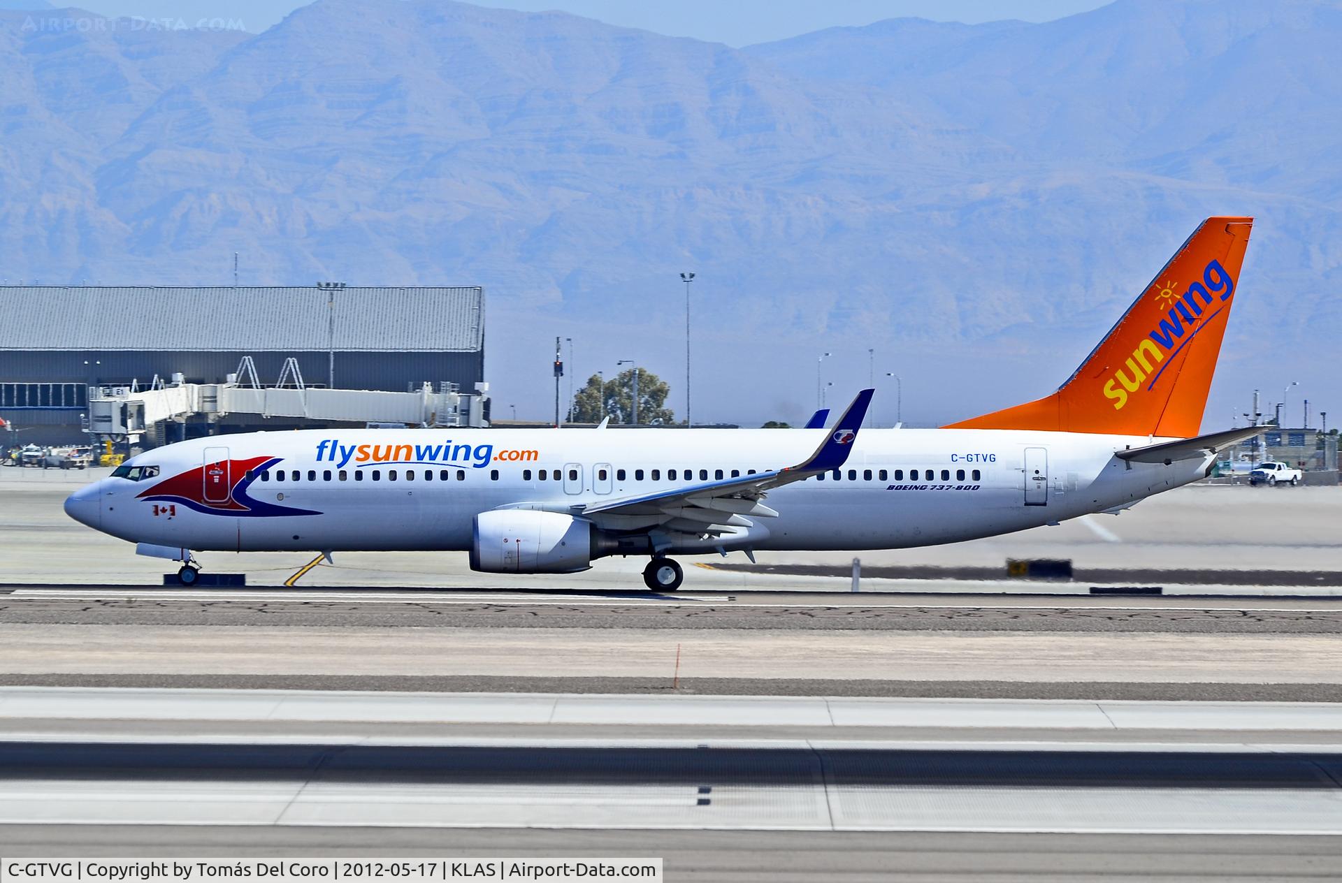 C-GTVG, 2007 Boeing 737-8Q8 C/N 30719, C-GTVG Sunwing Airlines 2007 Boeing 737-8Q8 C/N 30719

- Las Vegas - McCarran International (LAS / KLAS)
USA - Nevada, May 17, 2012
Photo: Tomás Del Coro