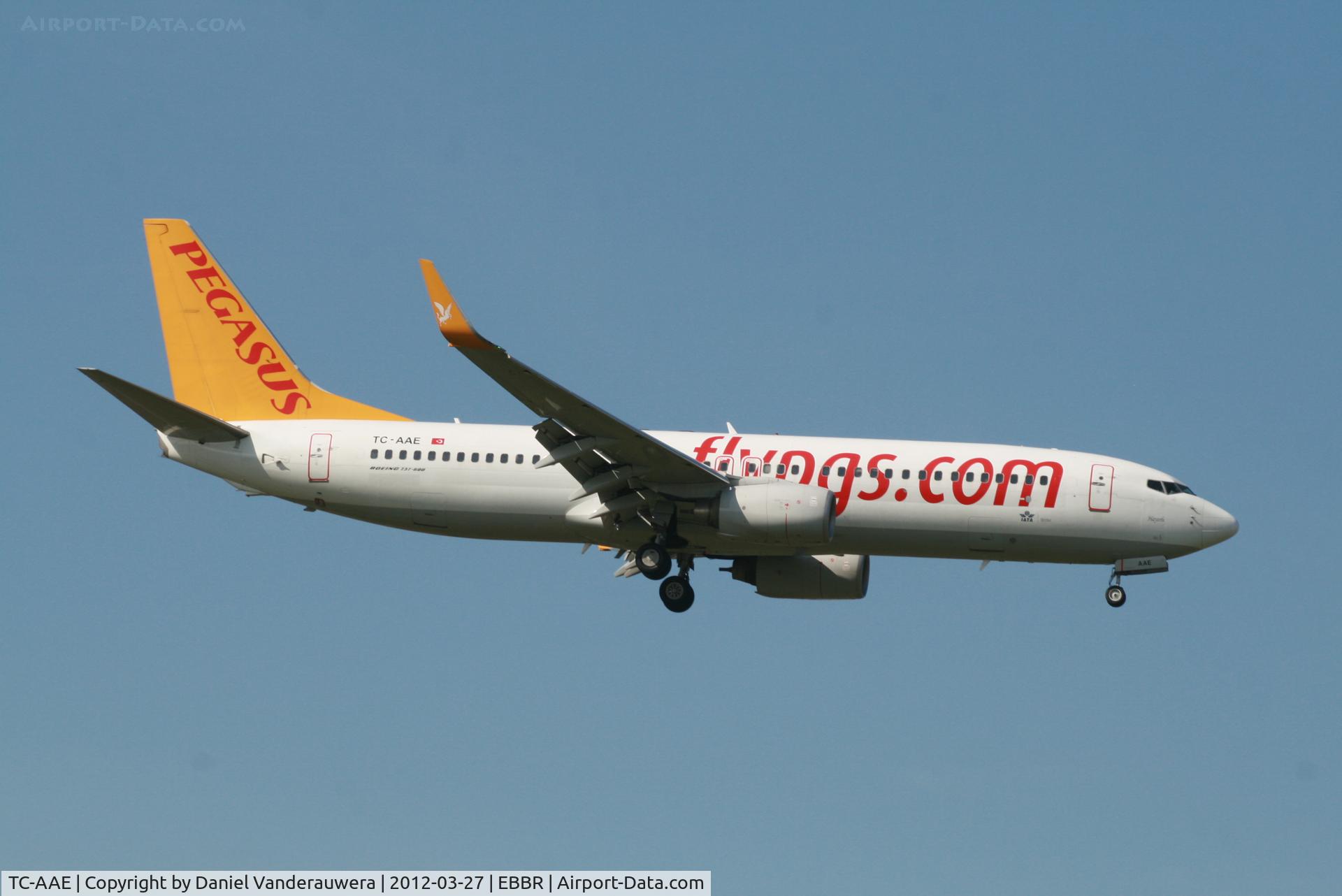 TC-AAE, 2007 Boeing 737-82R C/N 35700/2435, Arrival of flight PC801 to RWY 02