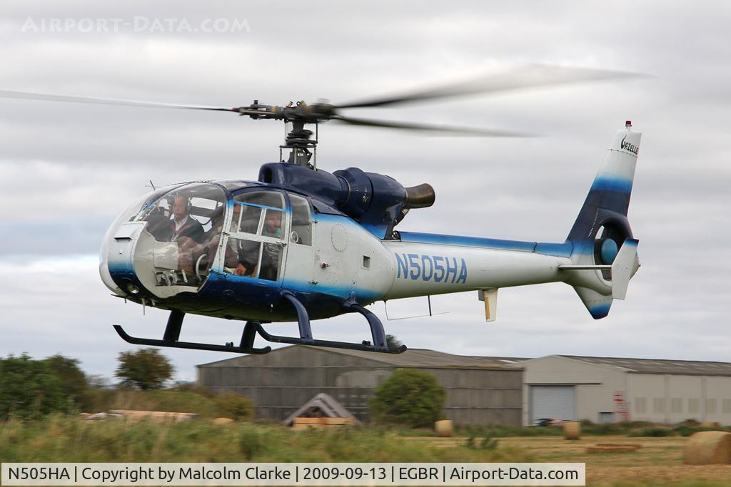 N505HA, 1972 Aerospatiale SA-341G Gazelle C/N 1022, Aerospatiale SA341G Gazelle, Breighton Airfield, September 2009.