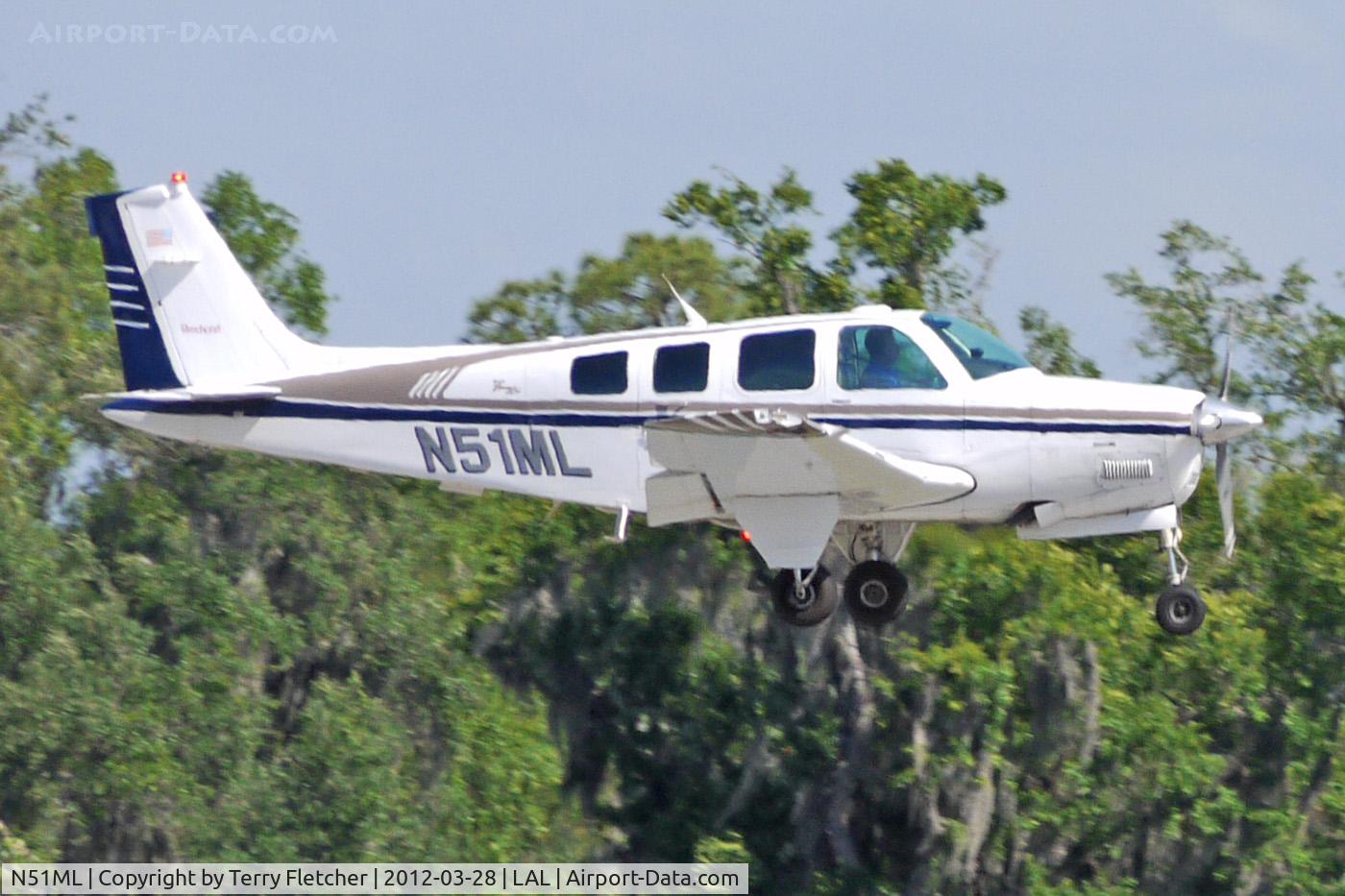N51ML, 1997 Raytheon Aircraft Company A36 Bonanza C/N E-3105, At 2012 Sun N Fun