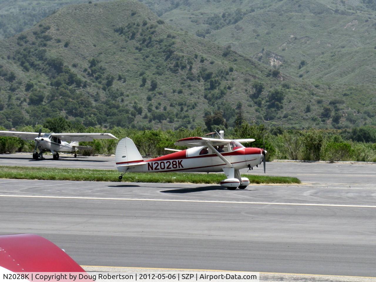 N2028K, 1947 Luscombe 8E Silvaire C/N 4755, 1947 Luscombe 8E SILVAIRE, Continental C85 85 Hp, landing roll Rwy 22, same ownership an incredible 60+ years!