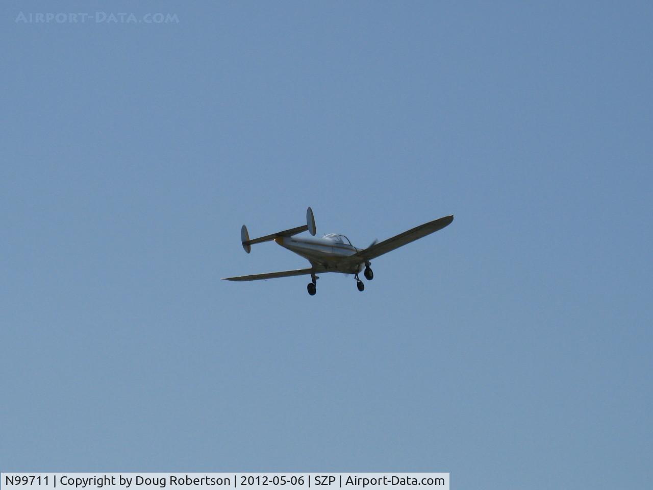 N99711, 1946 Erco 415D Ercoupe C/N 2334, 1946 ERCO Ercoupe 415-D, Continental O-200 100 Hp upgrade, takeoff climb Rwy 22