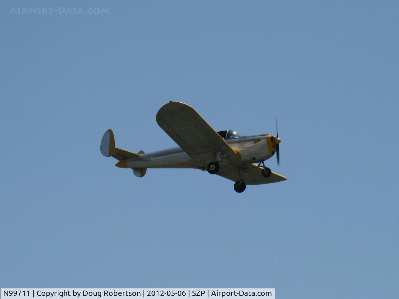 N99711, 1946 Erco 415D Ercoupe C/N 2334, 1946 ERCO Ercoupe 415-D, Continental O-200 100 Hp upgrade, takeoff climb Rwy 22