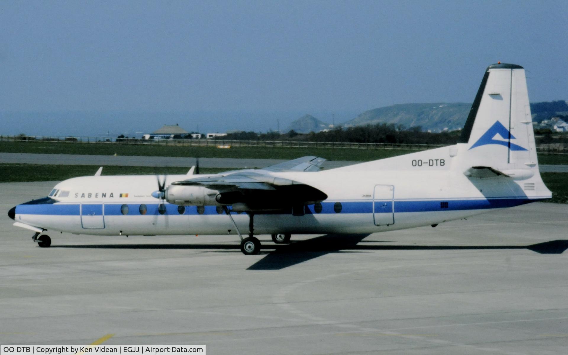 OO-DTB, 1967 Fairchild Hiller FH-227B C/N 553, Photographed in the 1970's.