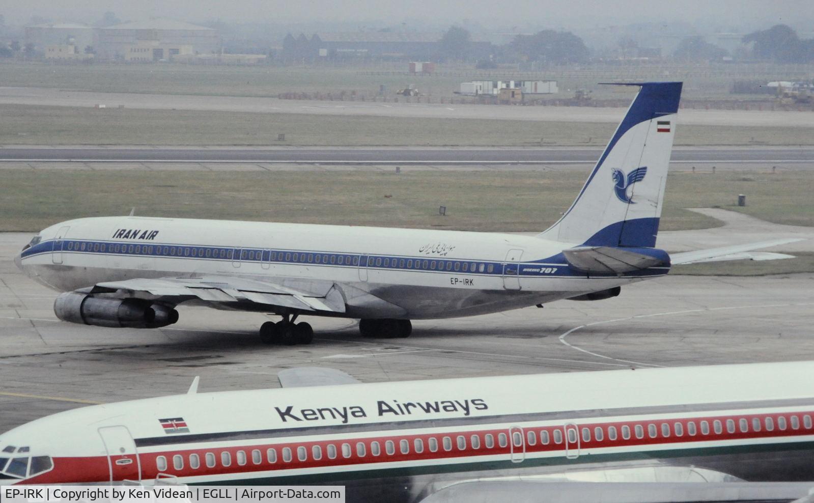 EP-IRK, 1966 Boeing 707-321C C/N 19267, Photographed in the 1970's.
