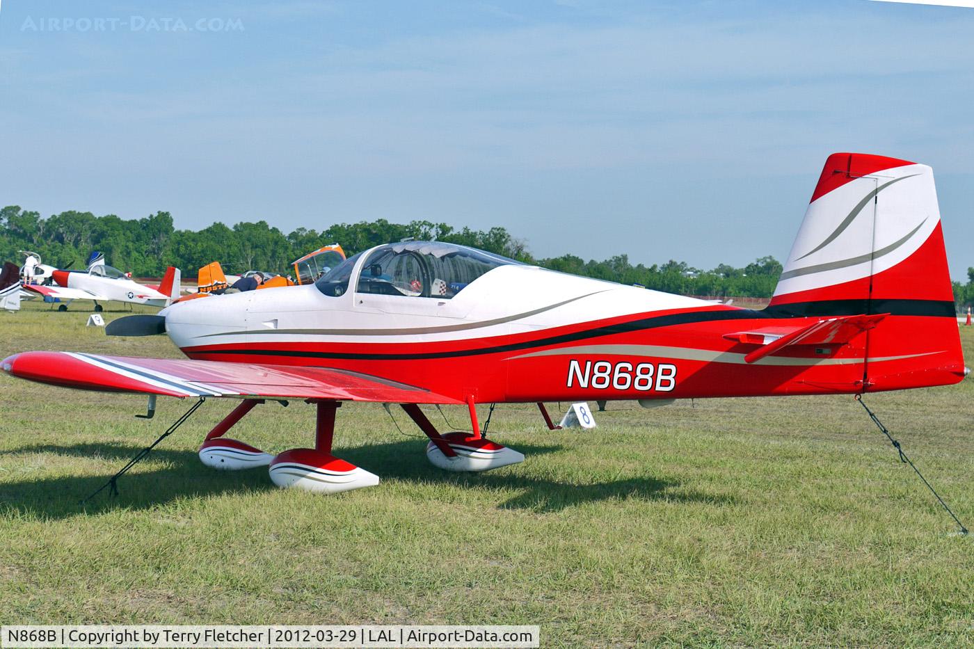 N868B, 2007 Vans RV-7A C/N 71067, At 2012 Sun N Fun