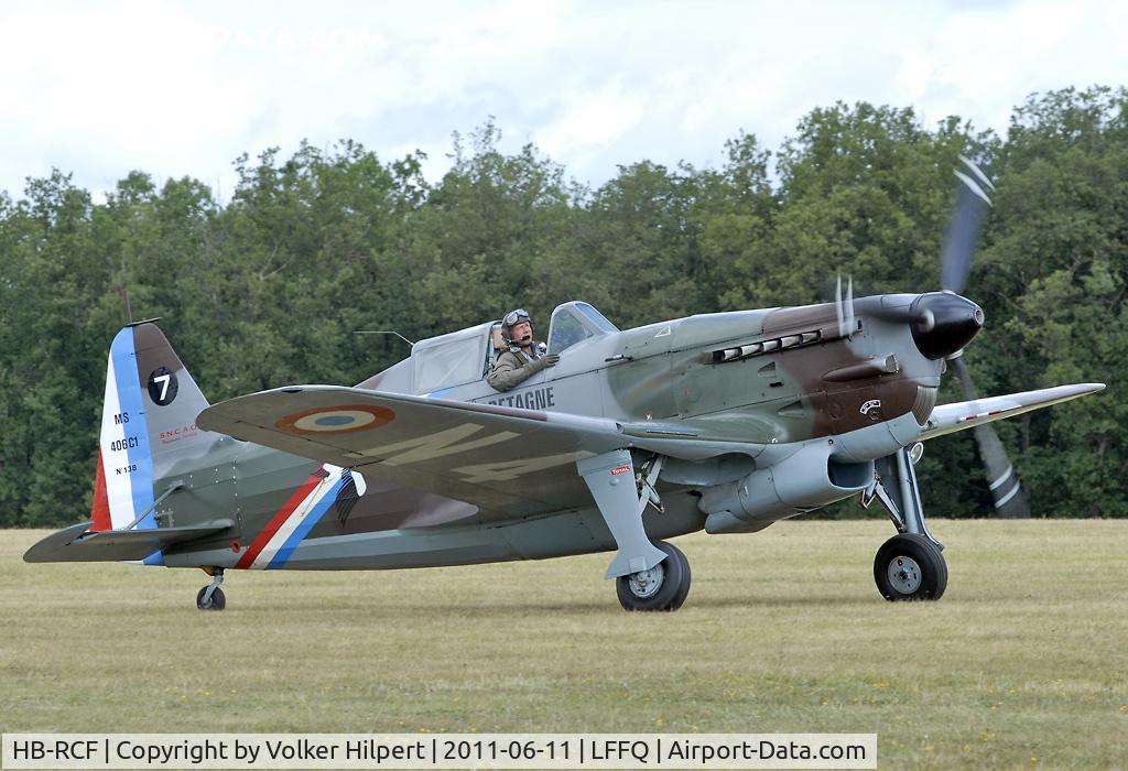 HB-RCF, 1942 Morane-Saulnier D-3801 (MS-412) C/N 194, at la Ferté-Alais