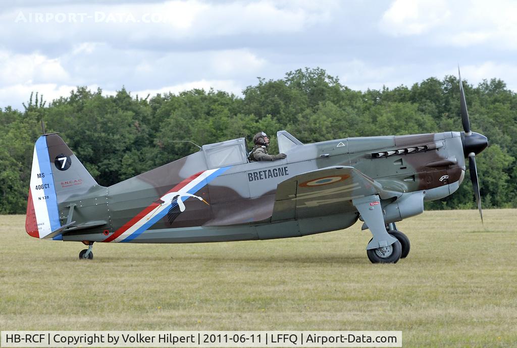 HB-RCF, 1942 Morane-Saulnier D-3801 (MS-412) C/N 194, at La Ferté-Alais