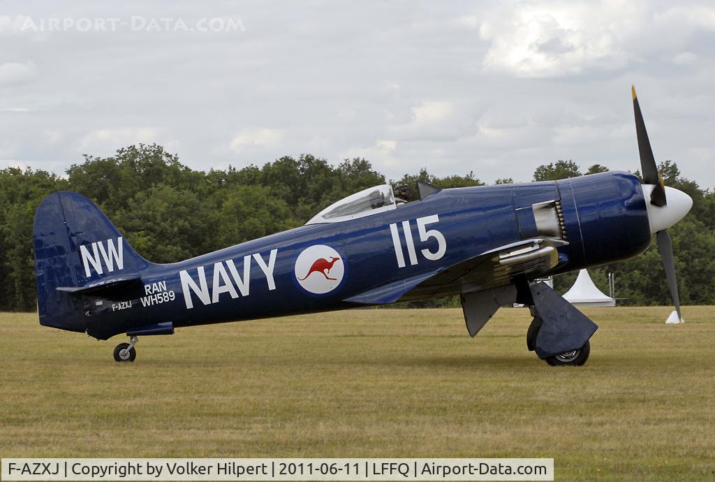 F-AZXJ, 1949 Hawker Sea Fury FB.11 C/N 37733, at La Ferté-Alais