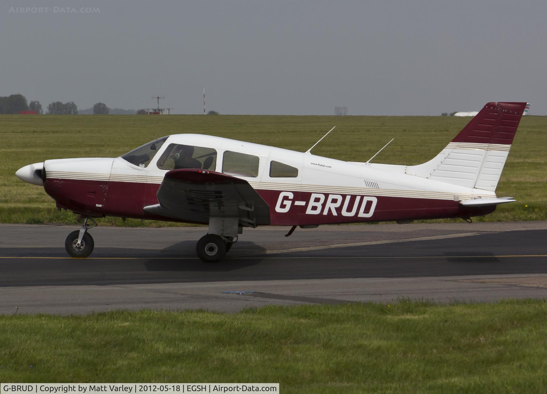 G-BRUD, 1983 Piper PA-28-181 Cherokee Archer II C/N 28-8390010, Arriving at SaxonAir.