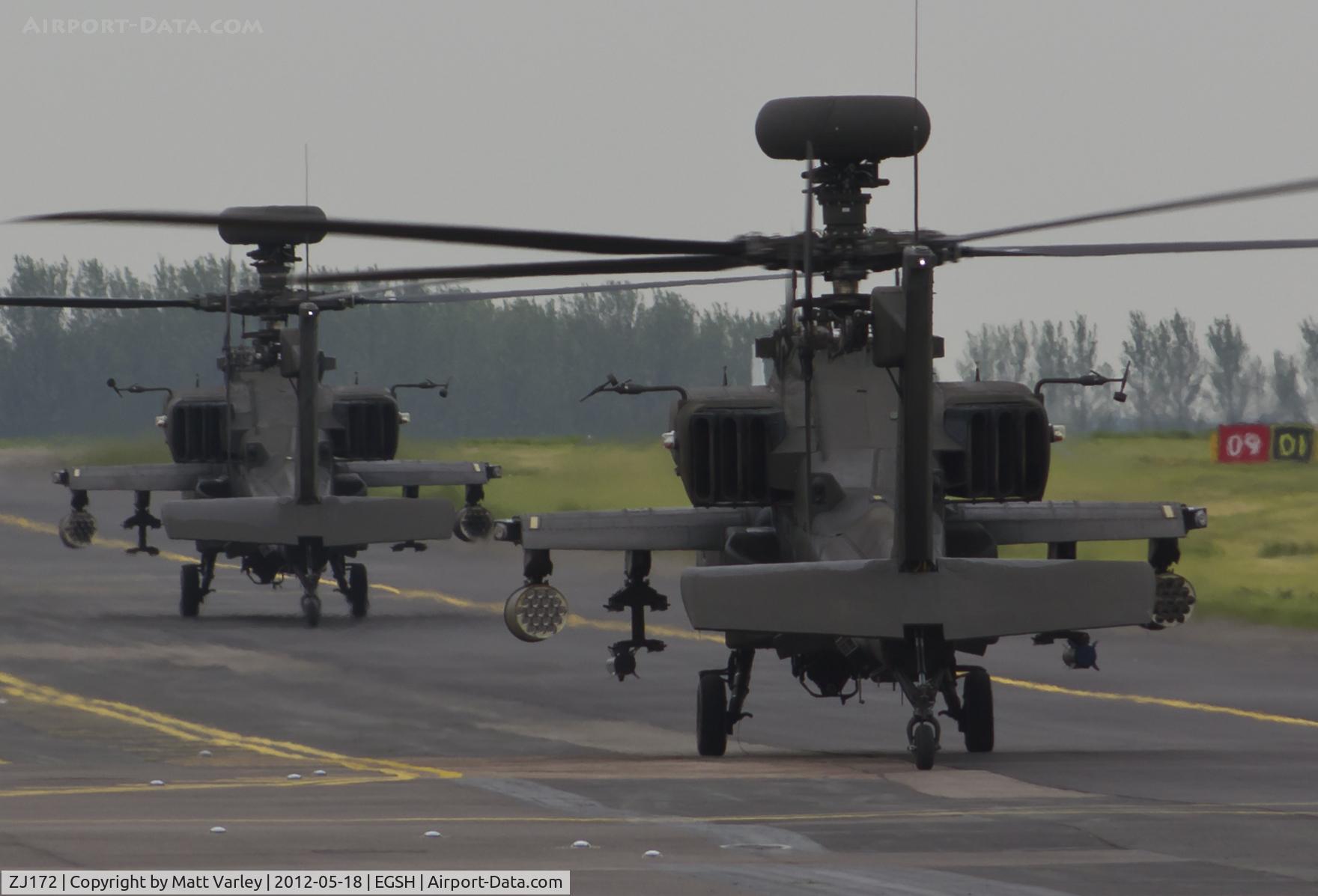 ZJ172, Westland Apache AH.1 C/N DU007/WAH007, Departing SaxonAir.