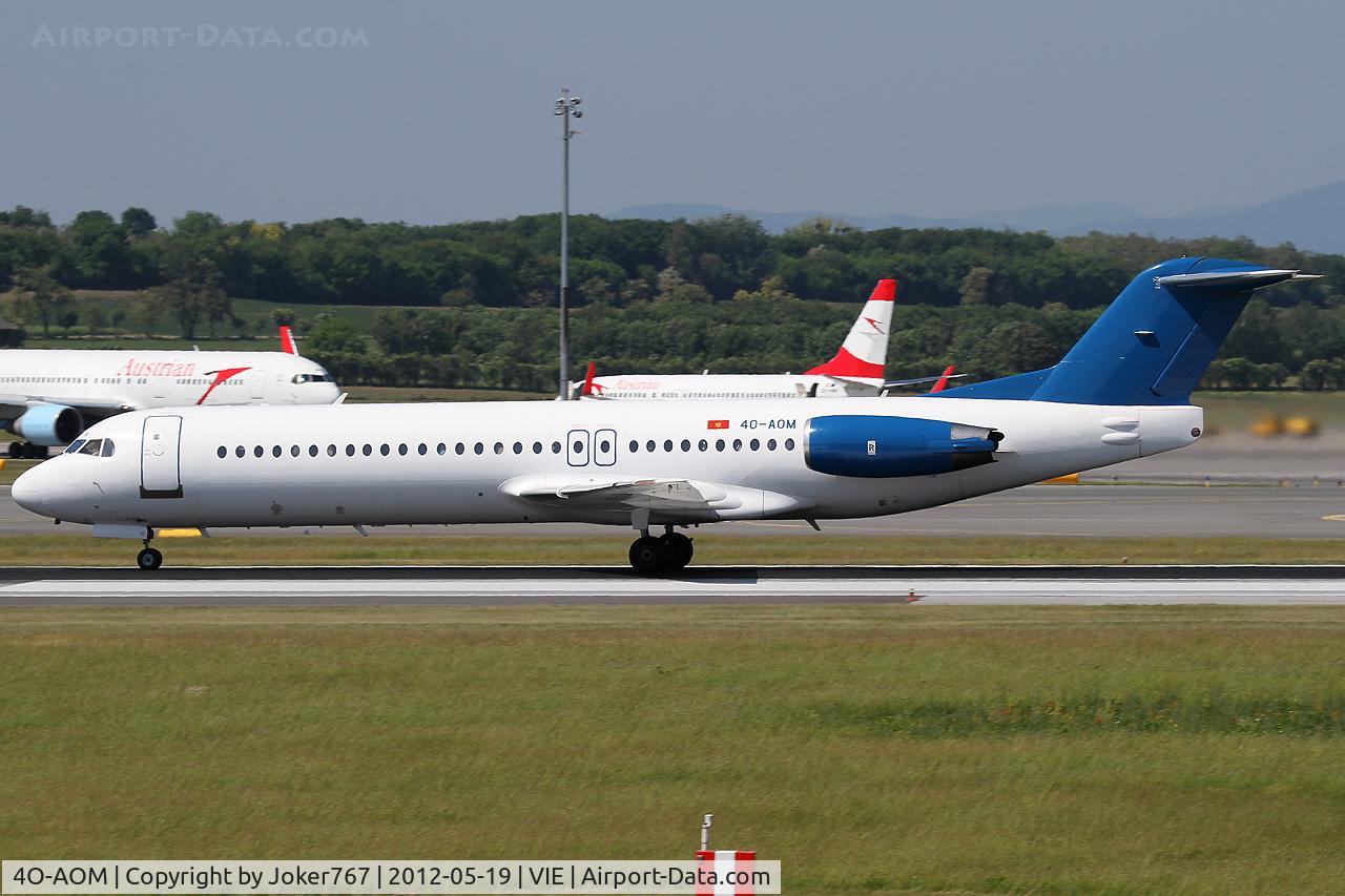 4O-AOM, 1990 Fokker 100 (F-28-0100) C/N 11321, Montenegro Airlines