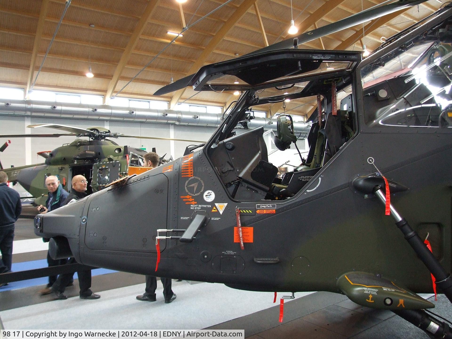 98 17, Eurocopter EC-665 Tiger UHT C/N 1013/UHT13, Eurocopter EC665 Tiger UHT of the German armed forces flight test establishment (Wehrtechnische Dienststelle 61) at the AERO 2012, Friedrichshafen