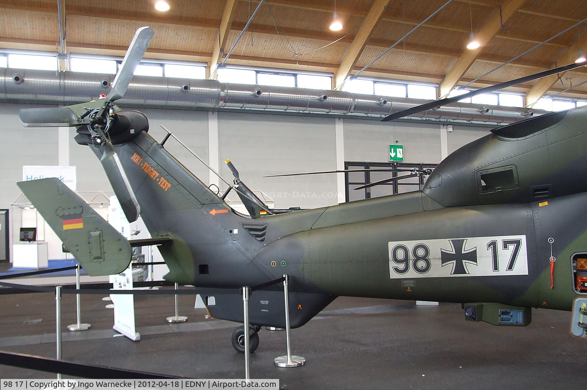 98 17, Eurocopter EC-665 Tiger UHT C/N 1013/UHT13, Eurocopter EC665 Tiger UHT of the German armed forces flight test establishment (Wehrtechnische Dienststelle 61) at the AERO 2012, Friedrichshafen