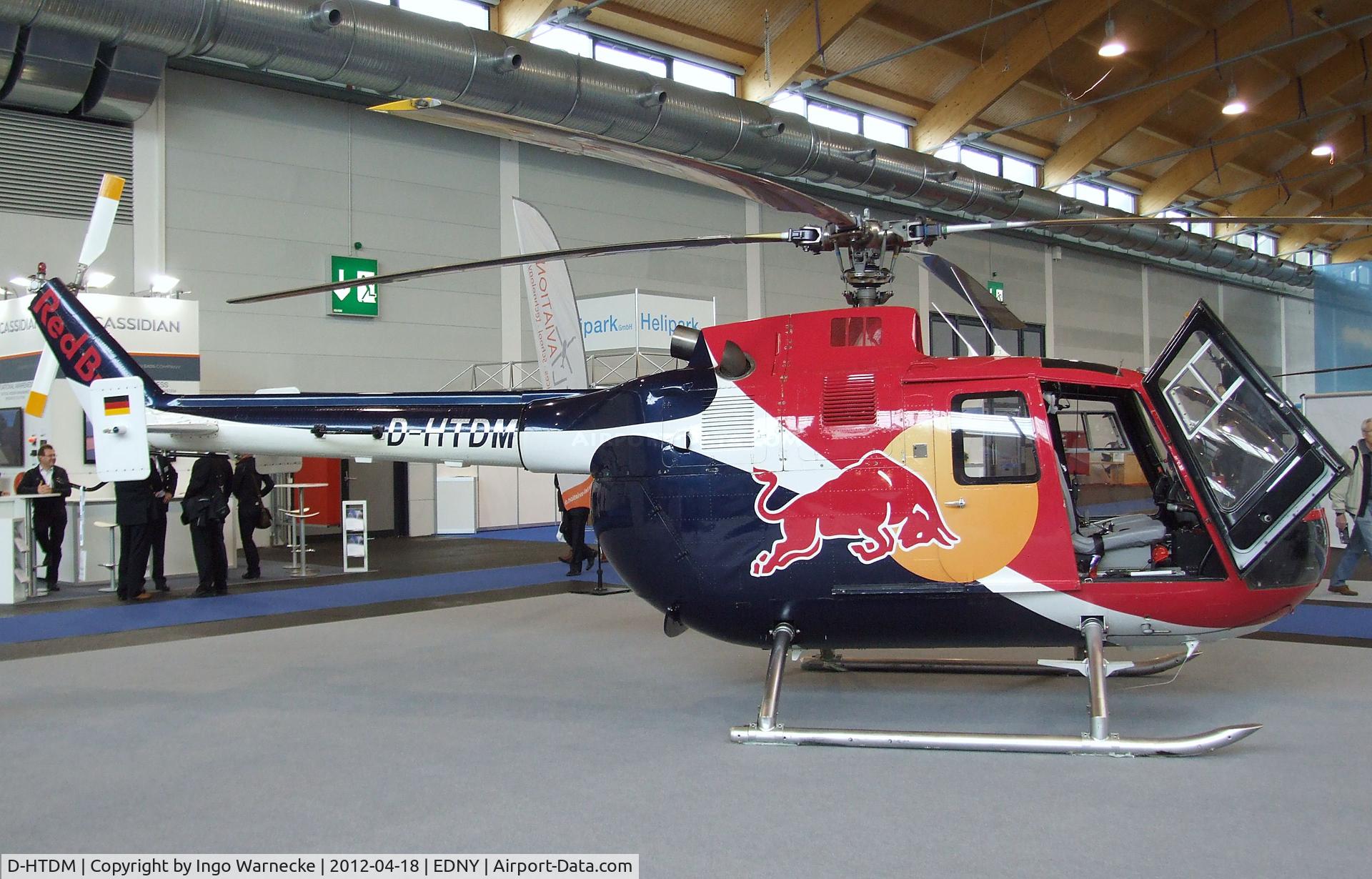 D-HTDM, MBB Bo-105CB-4 C/N S-140, MBB Bo 105CB-4 at the AERO 2012, Friedrichshafen