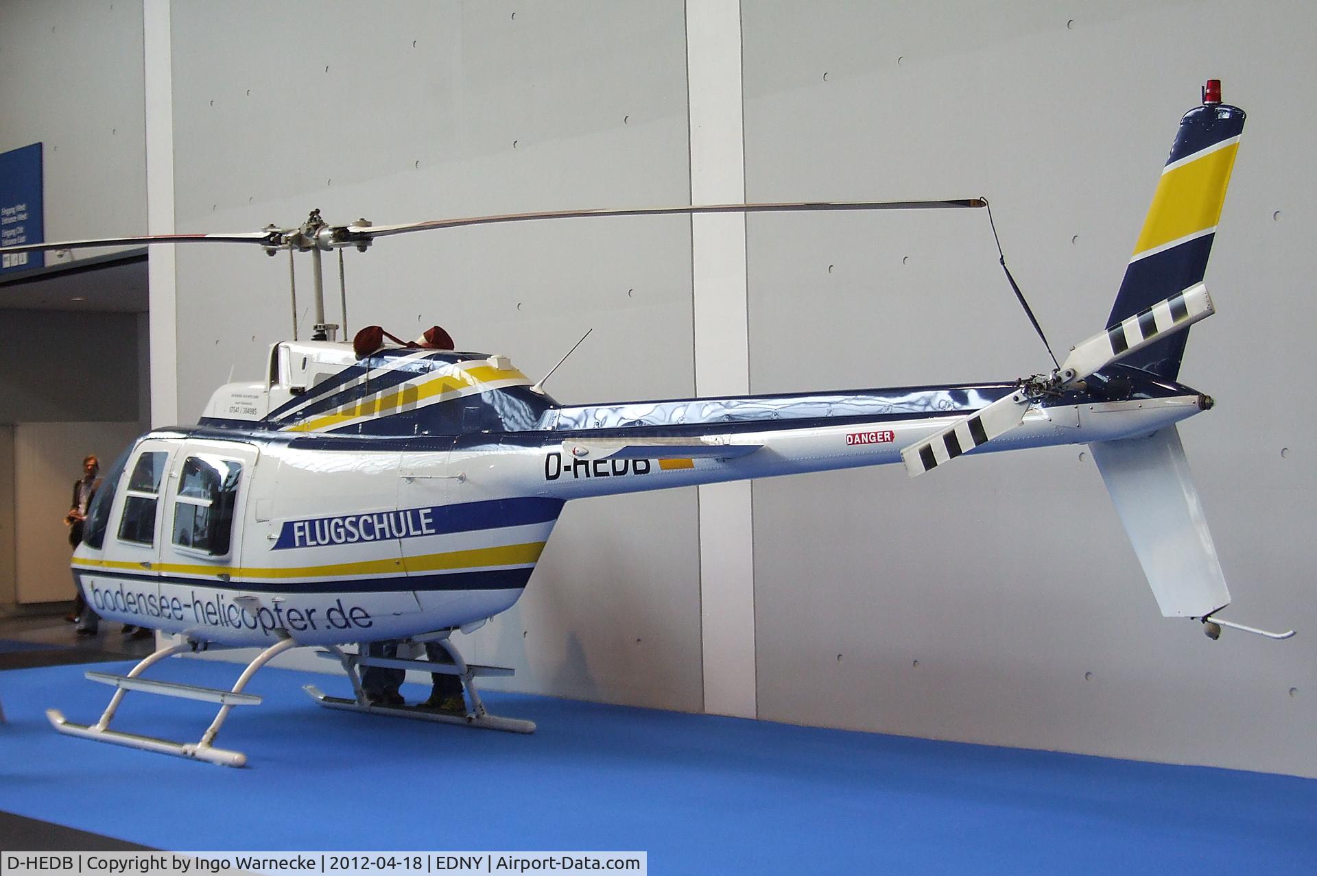 D-HEDB, Bell 206B JetRanger III C/N 4197, Bell 206B JetRanger III at the AERO 2012, Friedrichshafen