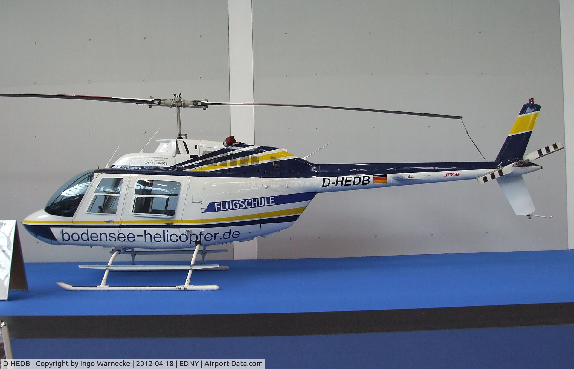 D-HEDB, Bell 206B JetRanger III C/N 4197, Bell 206B JetRanger III at the AERO 2012, Friedrichshafen