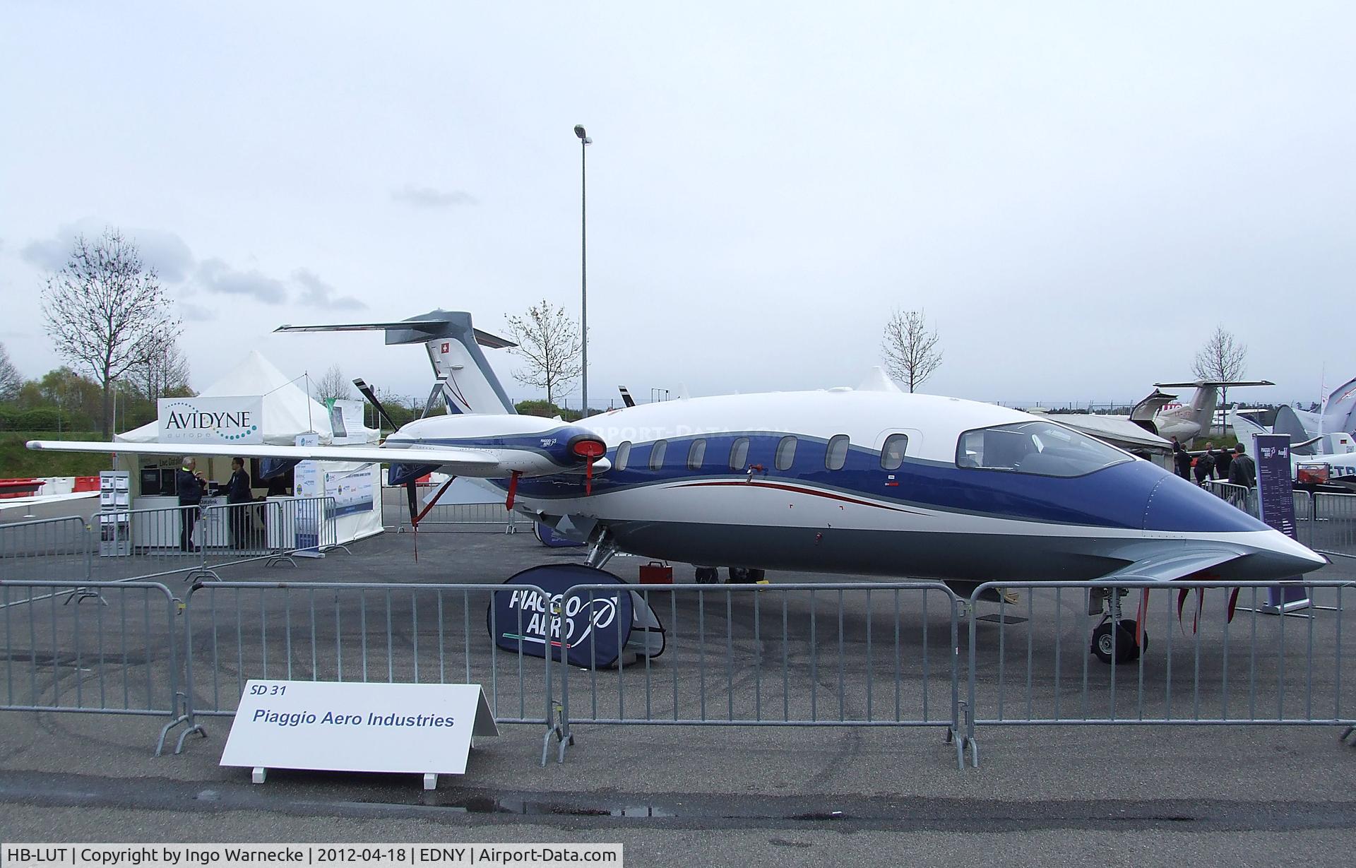HB-LUT, 2010 Piaggio P-180 Avanti C/N 1201, Piaggio P.180 Avanti at the AERO 2012, Friedrichshafen