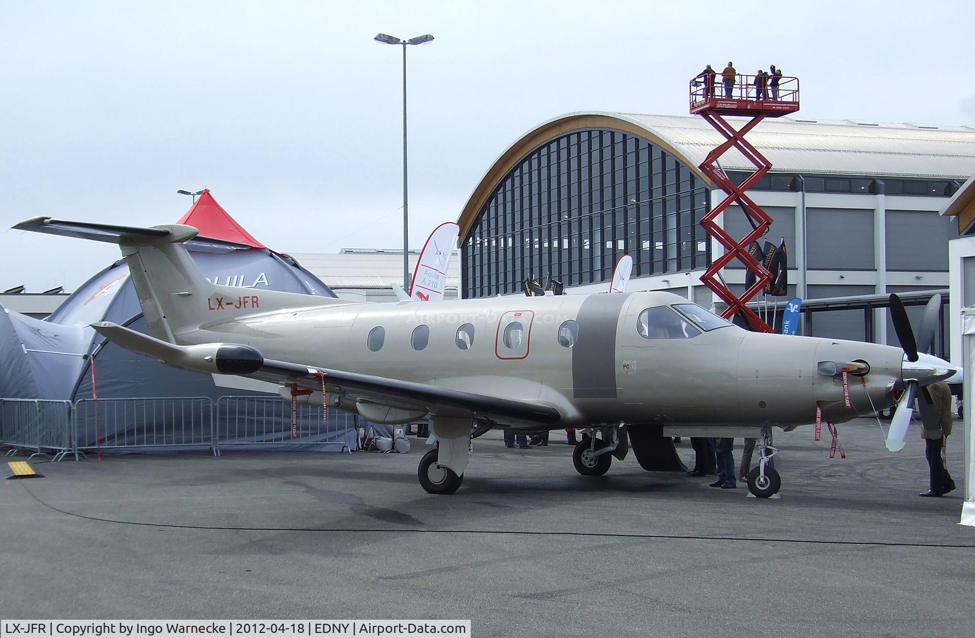 LX-JFR, 2010 Pilatus PC-12/47E C/N 1233, Pilatus PC-12/47E at the AERO 2012, Friedrichshafen
