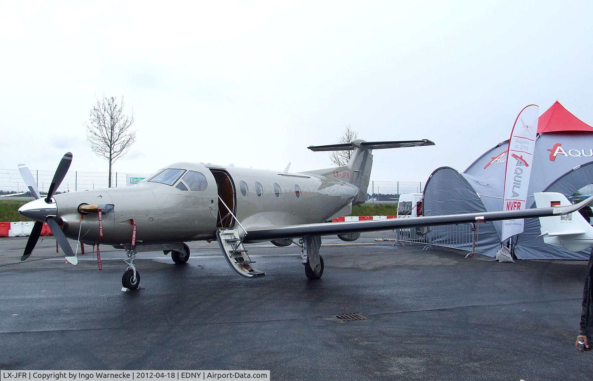LX-JFR, 2010 Pilatus PC-12/47E C/N 1233, Pilatus PC-12/47E at the AERO 2012, Friedrichshafen
