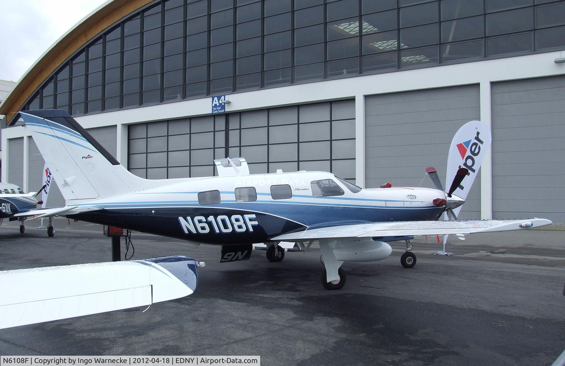 N6108F, 2011 Piper PA-46-500TP Malibu Meridian C/N 4697450, Piper PA-46-500TP Malibu Meridian at the AERO 2012, Friedrichshafen