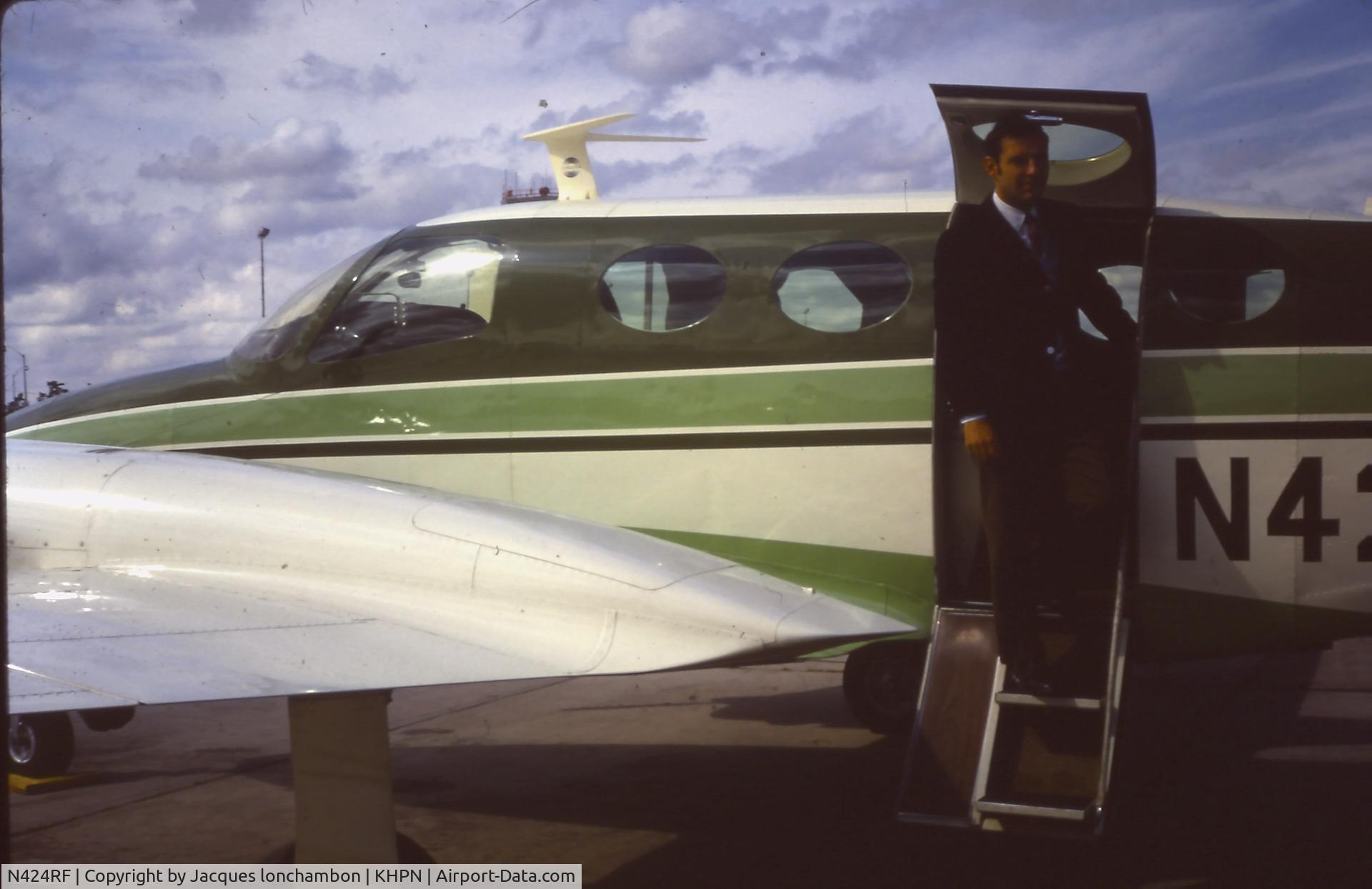 N424RF, Cessna 411 C/N 411-0058, This is, apparently, the Cessna 411 in question in your web site.
I flew this airplane many times from Dayton, Ohio.

Contact me if further infois required.
Hope this will interest you.

One of the pictures  (with myself on the airstair) was taken a