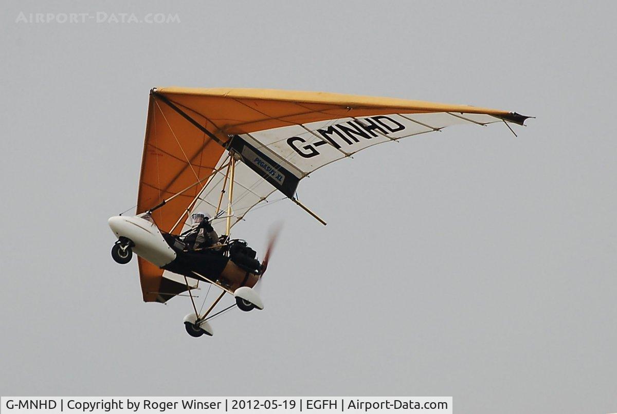 G-MNHD, 1985 Solar Wings Pegasus XL-R C/N SW-WA-1047, Resident microlight departing Runway 22 for local flight.