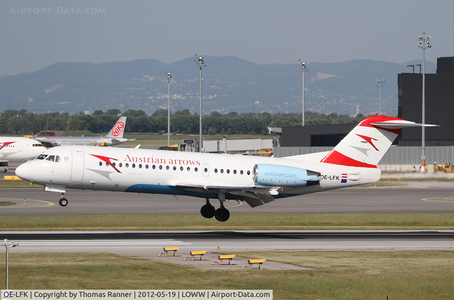 OE-LFK, 1995 Fokker 70 (F-28-0070) C/N 11555, Austrian Arrows Fokker 70