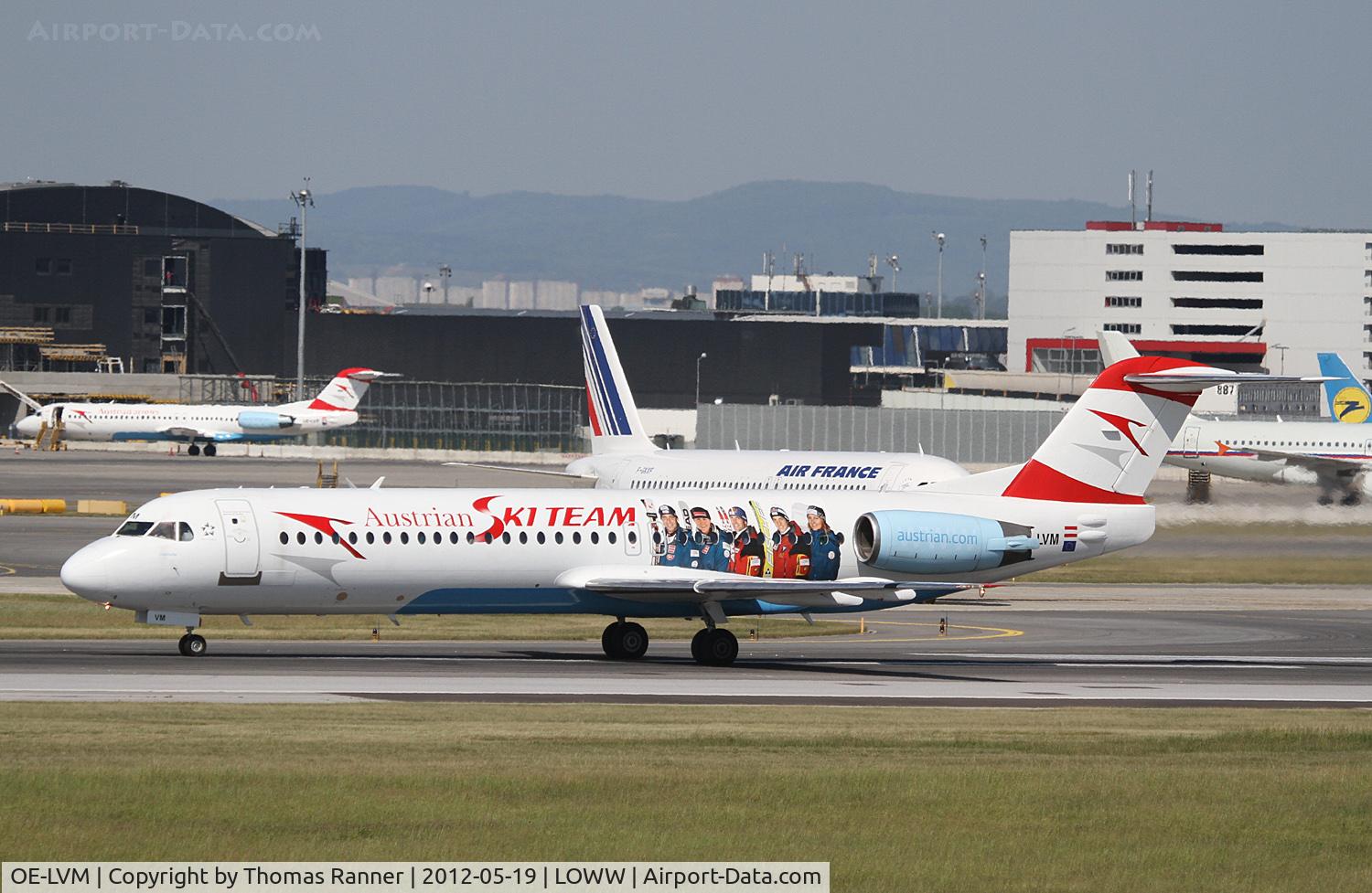 OE-LVM, 1991 Fokker F100 (F-28-0100) C/N 11361, Austrian Arrows Fokker 100
