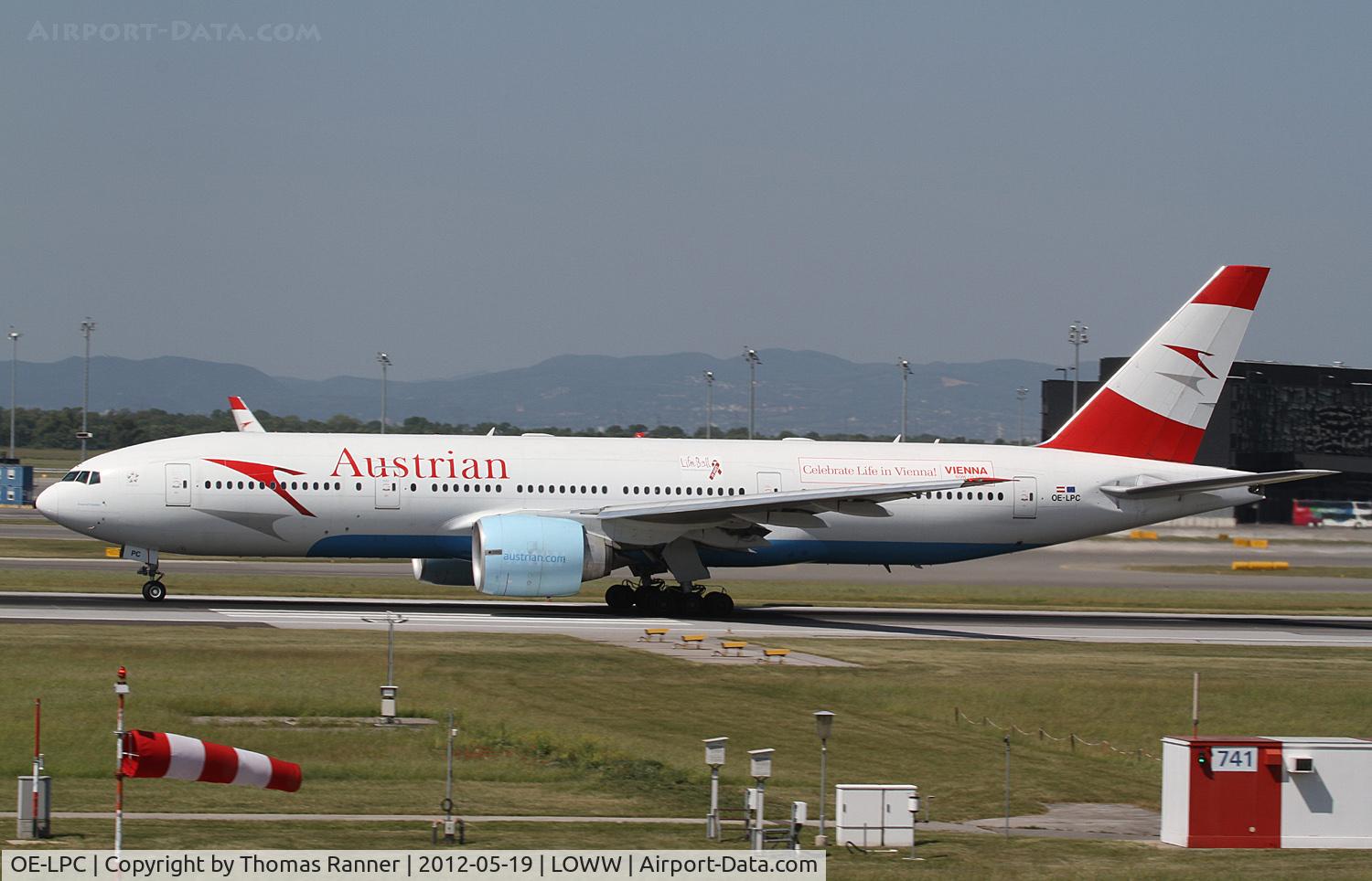 OE-LPC, 2002 Boeing 777-2Z9/ER C/N 29313, Austrian Airlines Boeing 777