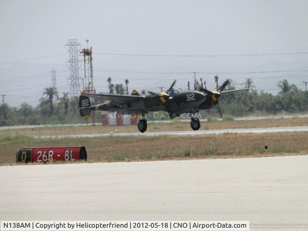 N138AM, 1943 Lockheed P-38J Lightning C/N 44-23314, Picking up the nose wheel