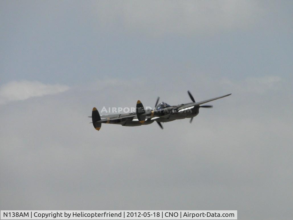 N138AM, 1943 Lockheed P-38J Lightning C/N 44-23314, Gear retracted and headed westbound