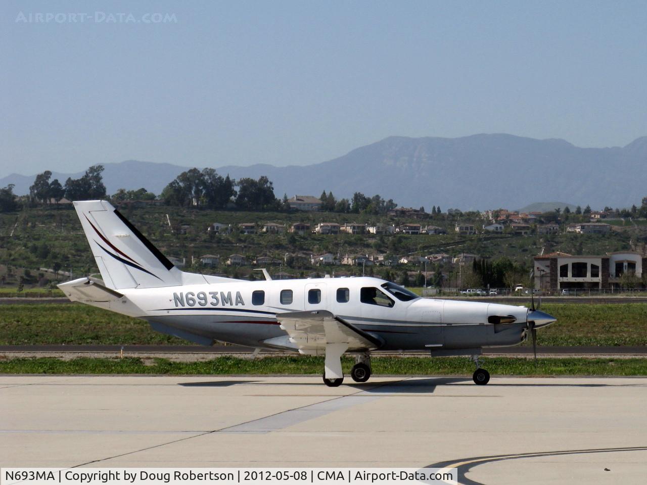 N693MA, 2004 Socata TBM-700 C/N 293, 2004 SOCATA TBM 700, P&W(C)PT6A-64 turboprop 1,570 shp flat rated at 700 shp, taxi to ramp