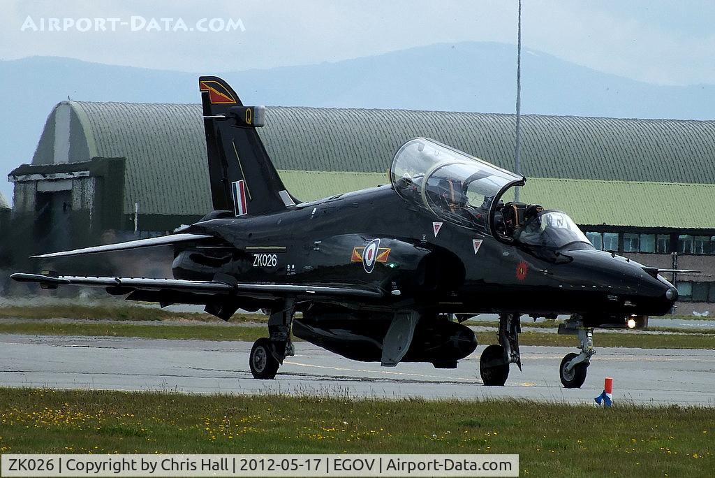 ZK026, 2009 British Aerospace Hawk T2 C/N RT017/1255, now wearing IV(Reserve) Squadron markings and coded Q