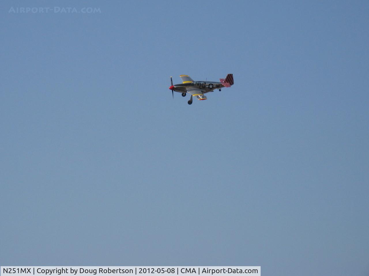 N251MX, 1943 North American P-51C-10 Mustang C/N 103-22730, 1943 North American TP-51C-10 MUSTANG 'Betty Jane', Packard Liberty/RR V-1650 1,380 Hp, mod. for tandem dual control, Collings Foundation asset, gear extended turning from base to final for Rwy 26