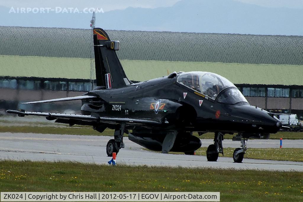 ZK024, 2009 British Aerospace Hawk T2 C/N RT015/1253, now wearing IV(Reserve) Squadron markings and coded O