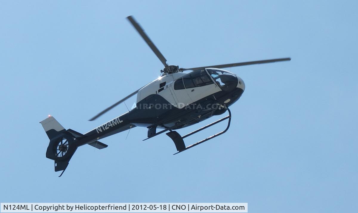 N124ML, 2001 Eurocopter EC-120B Colibri C/N 1262, Passing overhead after kift off