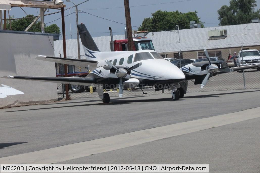 N7620D, 1971 Beech A60 Duke C/N P-162, Parked in a corner