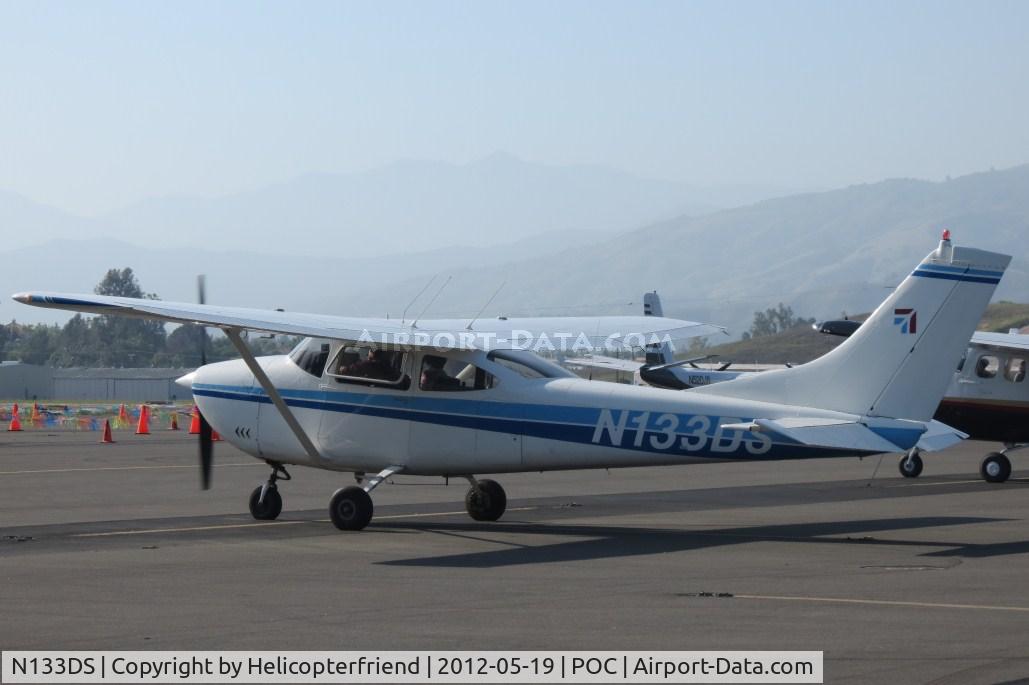 N133DS, 1965 Cessna 182J Skylane C/N 18256837, Warming up while parked in transient parking