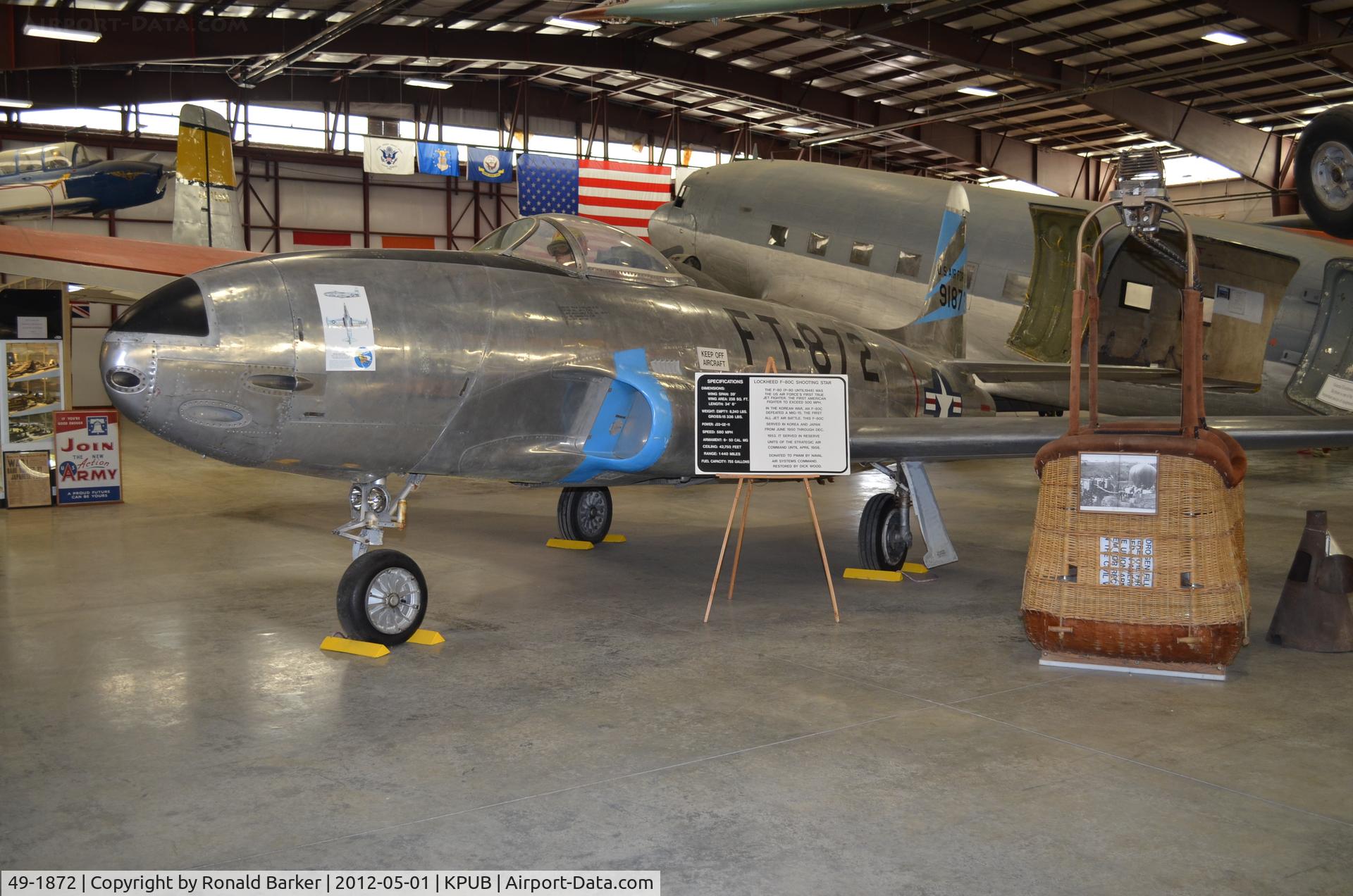 49-1872, 1949 Lockheed P-80C Shooting Star C/N 080-2699, Weisbrod Museum Pueblo