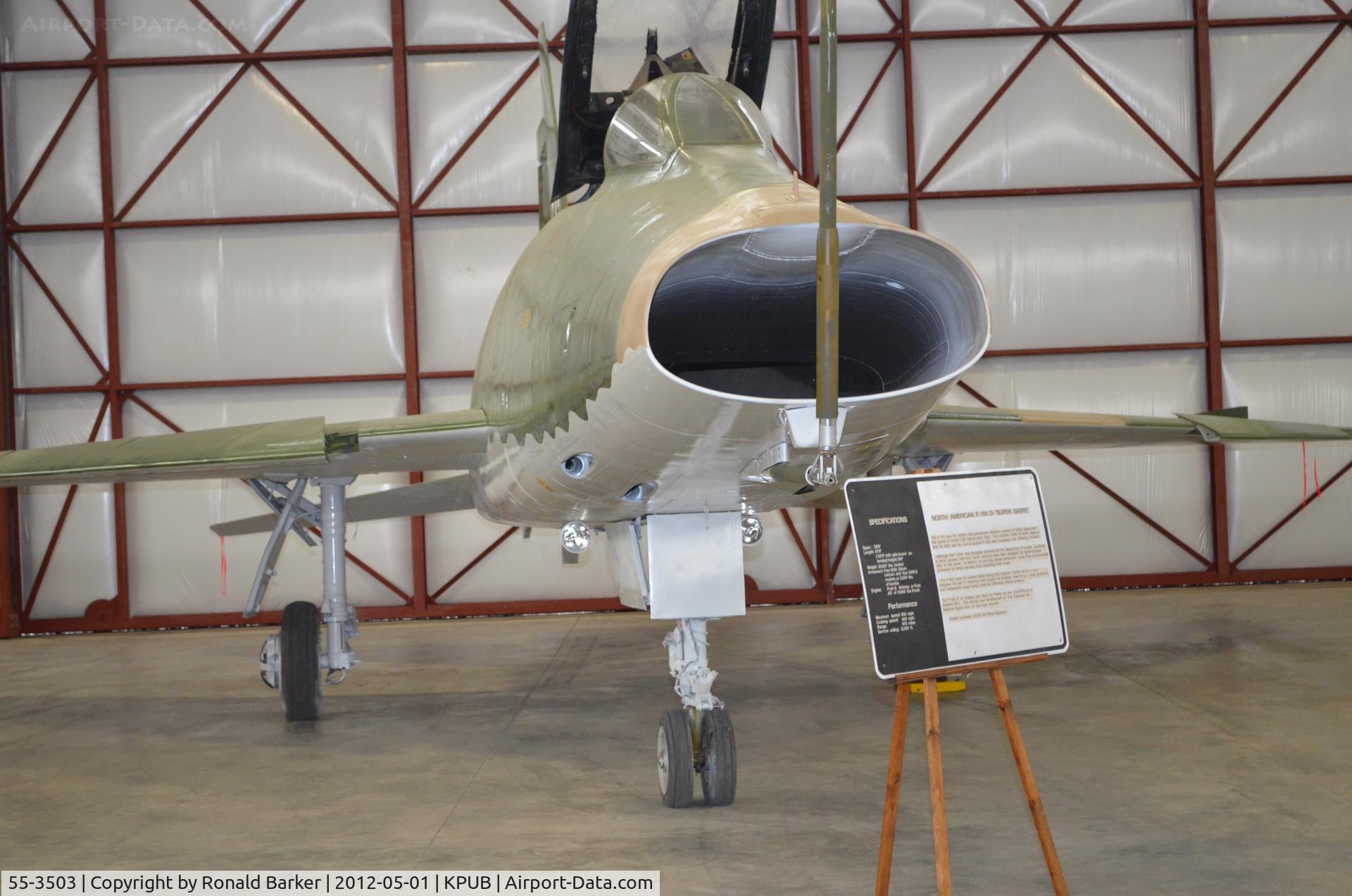 55-3503, 1954 North American F-100D Super Sabre C/N 223-185, Weisbrod Museum Pueblo