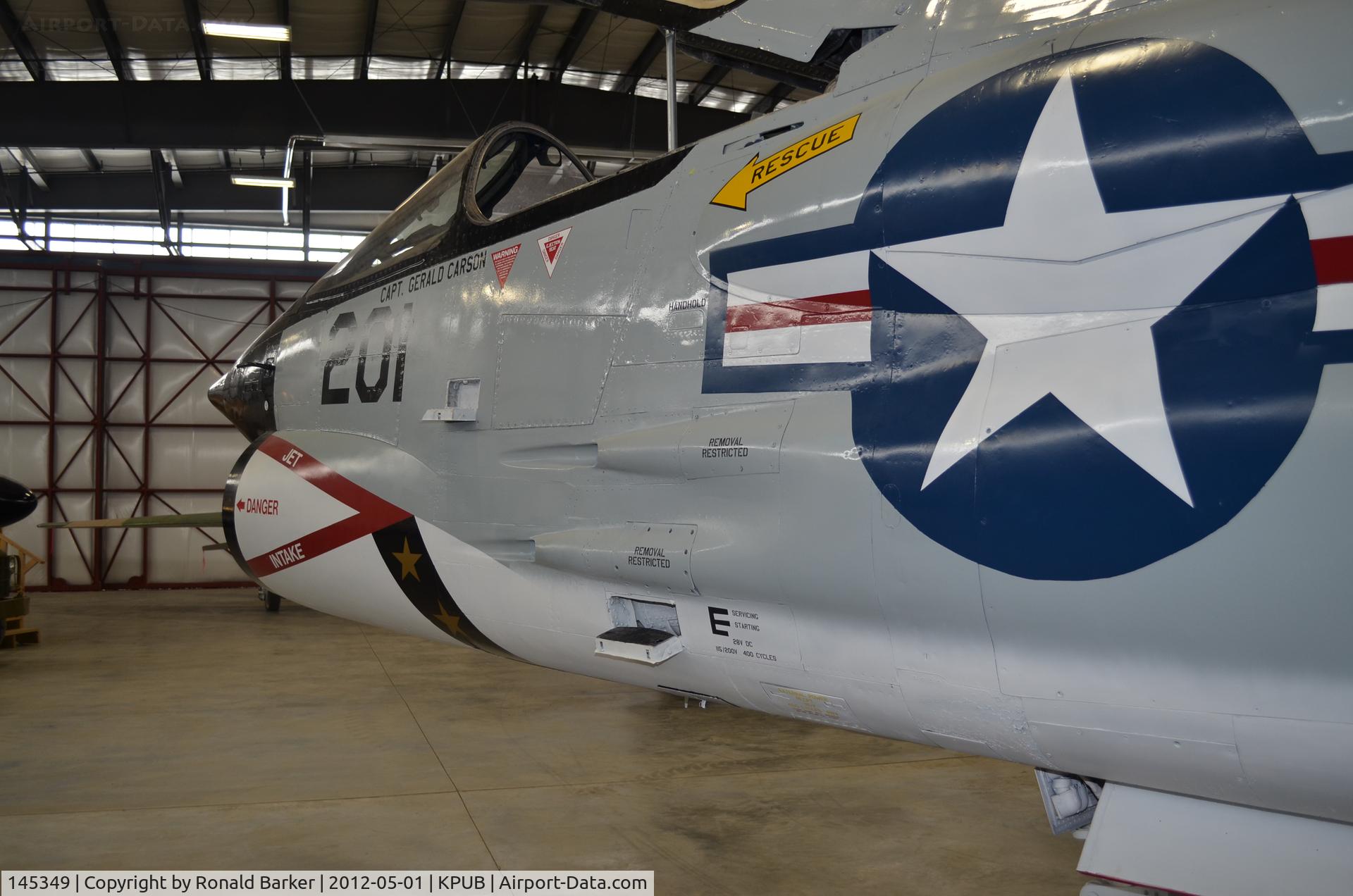 145349, Vought F-8A Crusader C/N Not found 145349, Weisbrod Museum Pueblo