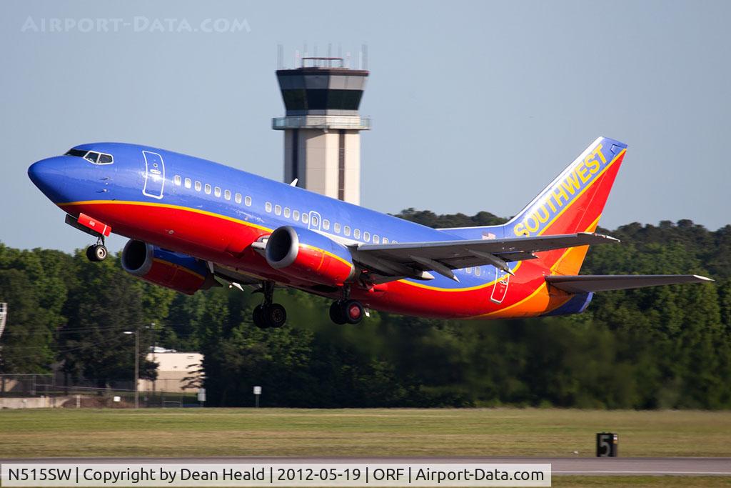 N515SW, 1991 Boeing 737-5H4 C/N 25154, Southwest Airlines N515SW (FLT SWA1427) departing RWY 5 en route to Baltimore/Washington Int'l (KBWI).