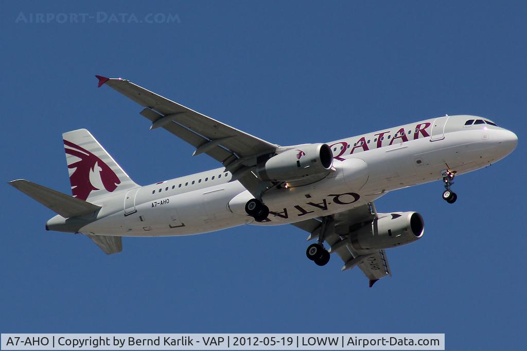 A7-AHO, 2011 Airbus A320-232 C/N 4810, Picture taken from my balcony about 5km NW of Vienna International Airport