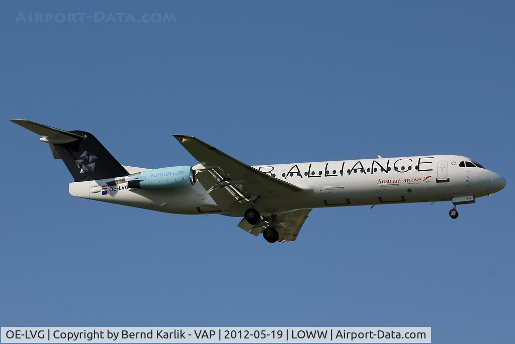 OE-LVG, 1994 Fokker 100 (F-28-0100) C/N 11520, Approaching Rwy 11